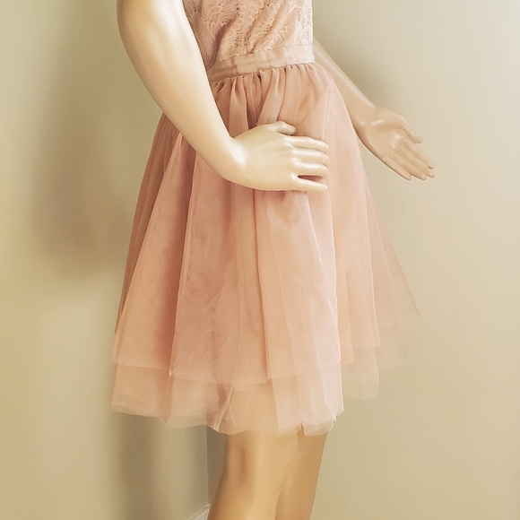 Gorgeous Ballet Pink Mini Dress by bebe 😍 perfect for Prom Wedding Garden Party - Picture 5 of 13